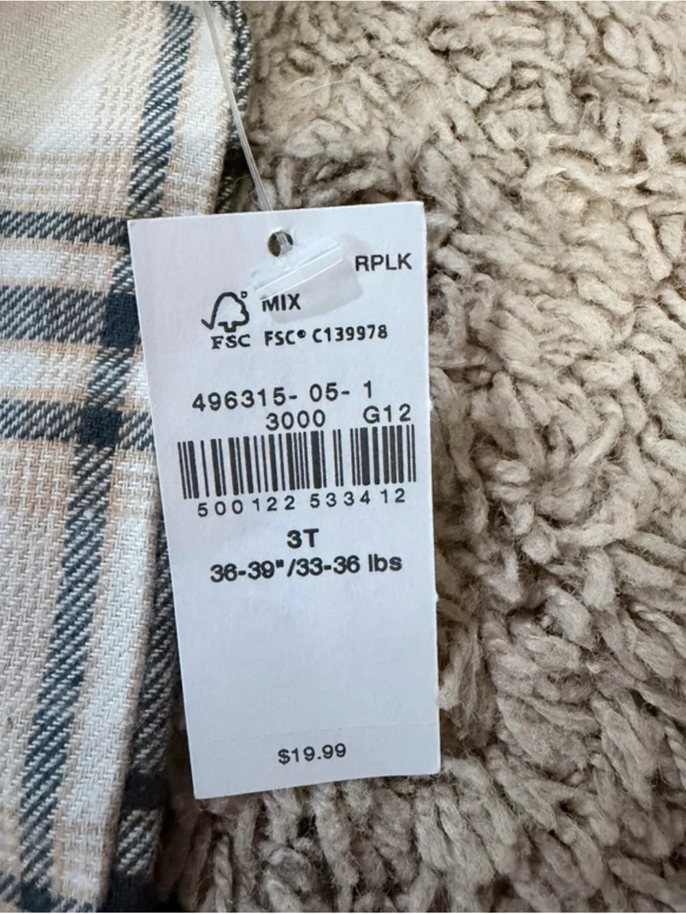 Old Navy Beige and Black Plaid Button-Up Shirt for Kids